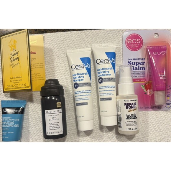 Lot Of 7 High End Travel Size Toiletries Mixed Brands Dry Shampoo Lip Balm Clean - Picture 1 of 4